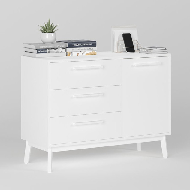 Комод із шухлядами та полицями для речей "Остін" Білий