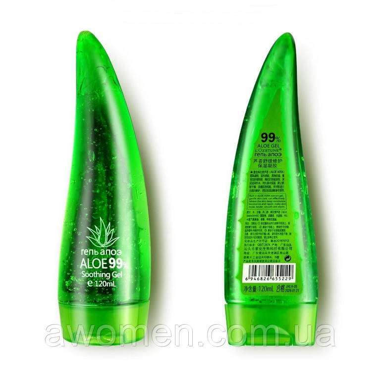 Зволожувальний гель для обличчя та тіла Lozetune Алое Вера Soothing Gel Aloe Vera 99% 120 g