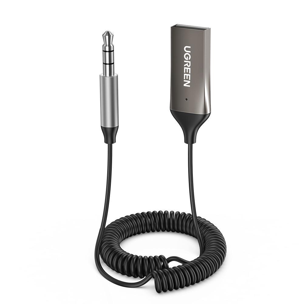 Bluetooth Aux адаптер UGREEN Автомобільний ресивер USB 2.0 - 3,5 мм Аудіопріемнік з мікрофоном