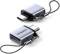 Адаптер USB C к USB 3.0 UGREEN переходник OTG type C Thunderbolt 3 на USB совместимый с MacBook