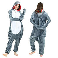 Кигуруми акула серая пижама (р. S-XL) ktv0152