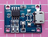 Плата заряда на TP4056 для литий-ионных аккумуляторов Li-Ion 4,2 В модуль зарядки ток 1 А разъем micro USB