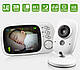 Відеоняня Baby Monitor VB603 3.2 Original JKR з датчиком звуку, нічне бачення + термометр, радіоняня, няня, фото 6