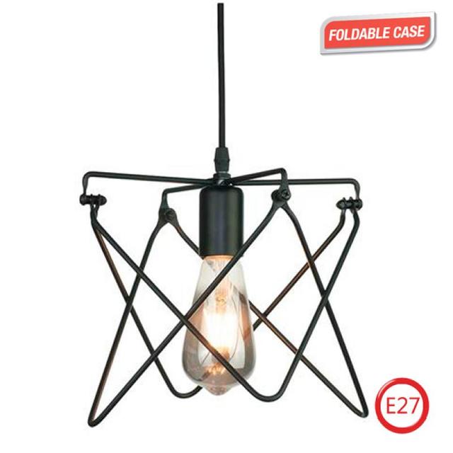 Ретро Люстра Horoz KEPLER Е27 черная фото