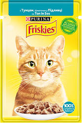 Вологий корм Friskies (для котів шматочки в підливі з тунцем) 85г.