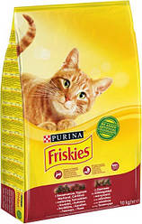 Сухий корм Friskies (для котів з яловичиною, куркою та овочами) 10кг.