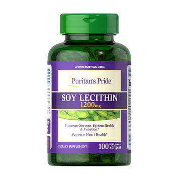 Соєвий лецитин 1200 мг Пуританс Прайд / Puritan's Pride Soy Lecithin 1200 mg (100 softgels)