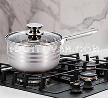 Ківш кухонний UNIQUE UN-5051 / Маленька каструля з ручкою / Ківш 12 див., 0.8 л / Кухлик / Ківш