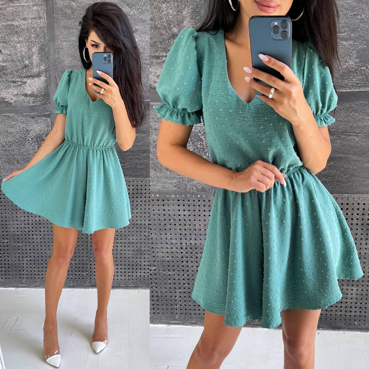 Комбінезон літній із коротким рукавом і шорти кльош, фото 1