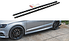 Поріг Audi A3 8V S-line / S3 8V Sedan елерон тюнінг обвіс (V2), фото 3