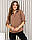 Блузка на блискавці арт 158 колір кави з молоком, фото 3