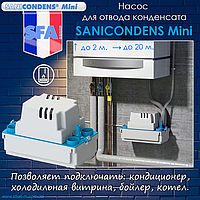SANICONDENS Mini насос для отвода конденсата от холодильных витрин, бойлеров, кондиционеров и котлов