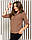 Блузка на блискавці арт 158 колір хакі, фото 7