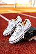 Білі текстильні жіночі низькі кеди конверси Converse All Star конверс чоловічі кеди M7652   конверс, фото 7