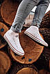 Білі текстильні жіночі низькі кеди конверси Converse All Star конверс чоловічі кеди M7652   конверс, фото 10