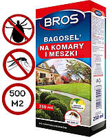 Средство против клещей, комаров, мух BROS Bagosel, 250мл