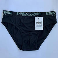 Трусы мужские слипы Enrico Coveri es 1709 slip nero/verdeacqua