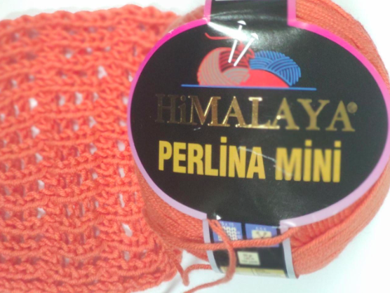 Бавовняна пряжа з додаванням акрилу Perlina Mini Himalaya Туреччина, різні кольори, лососевий