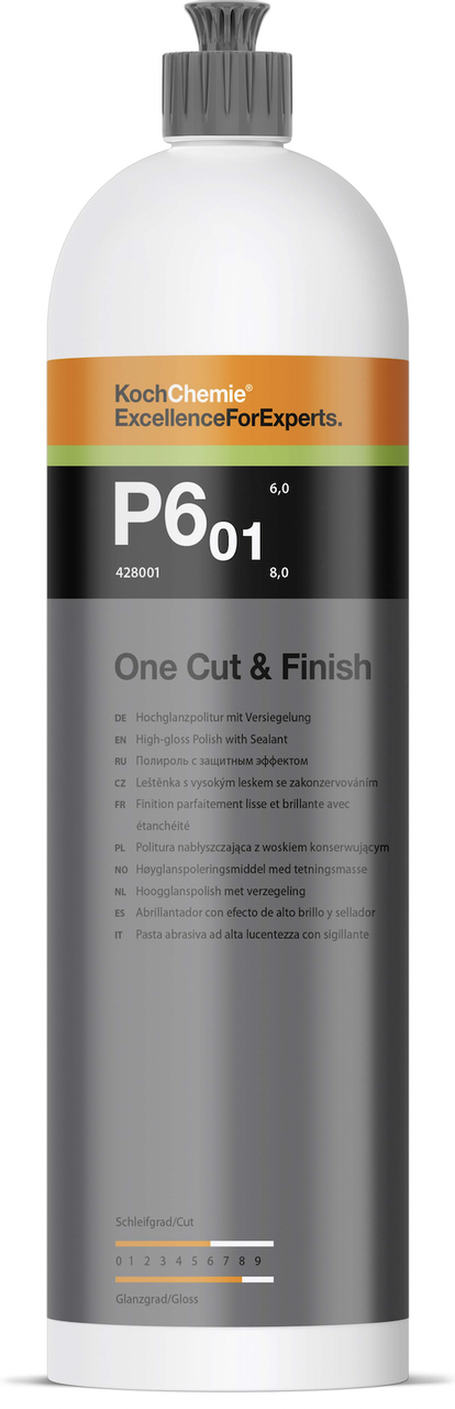 Дрібнозерниста полірувальна паста із захисним ефектом Koch Chemie One Cut & Finish P6.01, 1 л