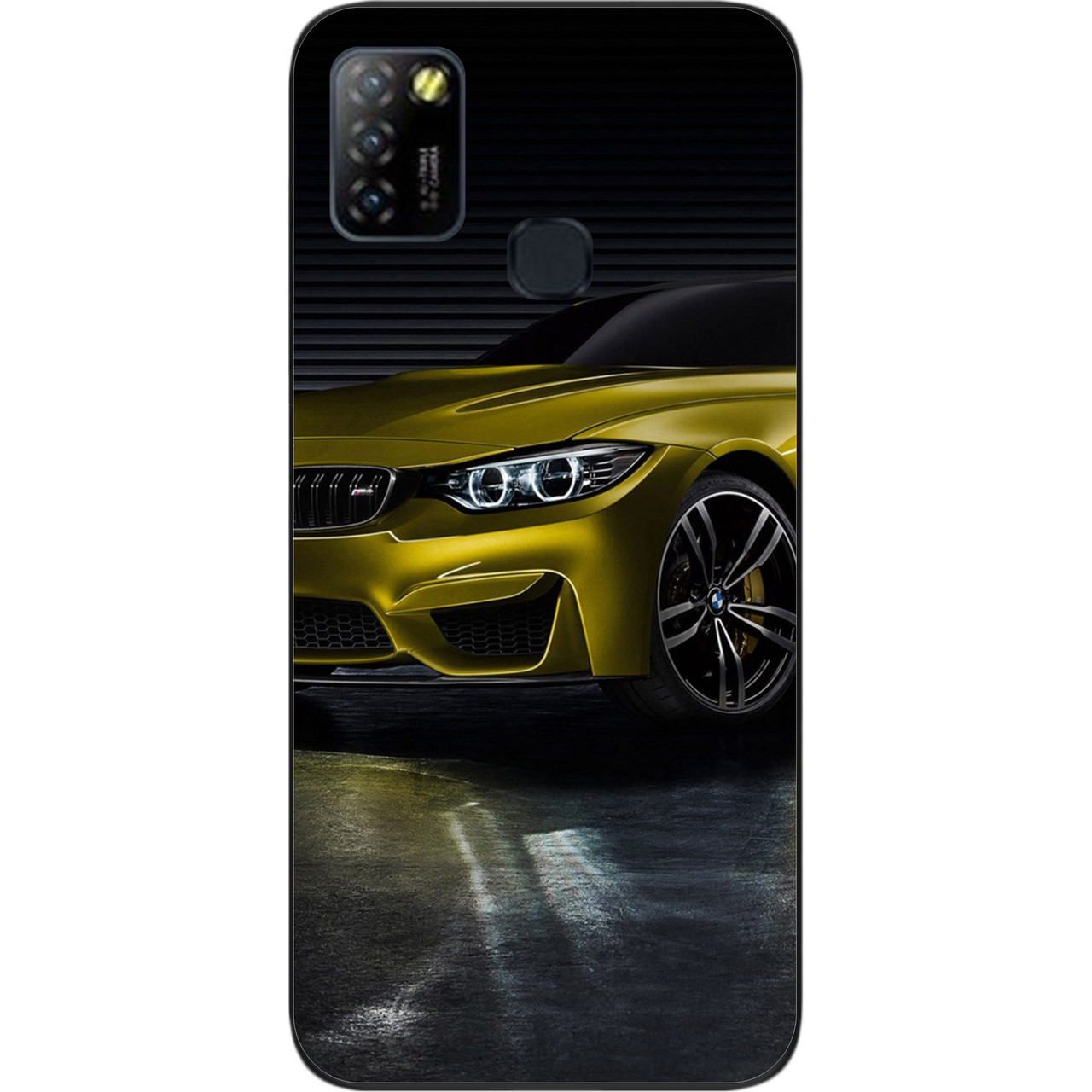 Силіконовий чохол для Infinix Hot 10 Lite з картинкою Жовта машина