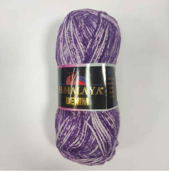 Бавовняна пряжа Denim Himalaya Денім, різні кольори, фіолетовий