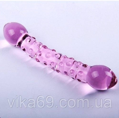 Фалоси скляні подвійні Pink Extasy