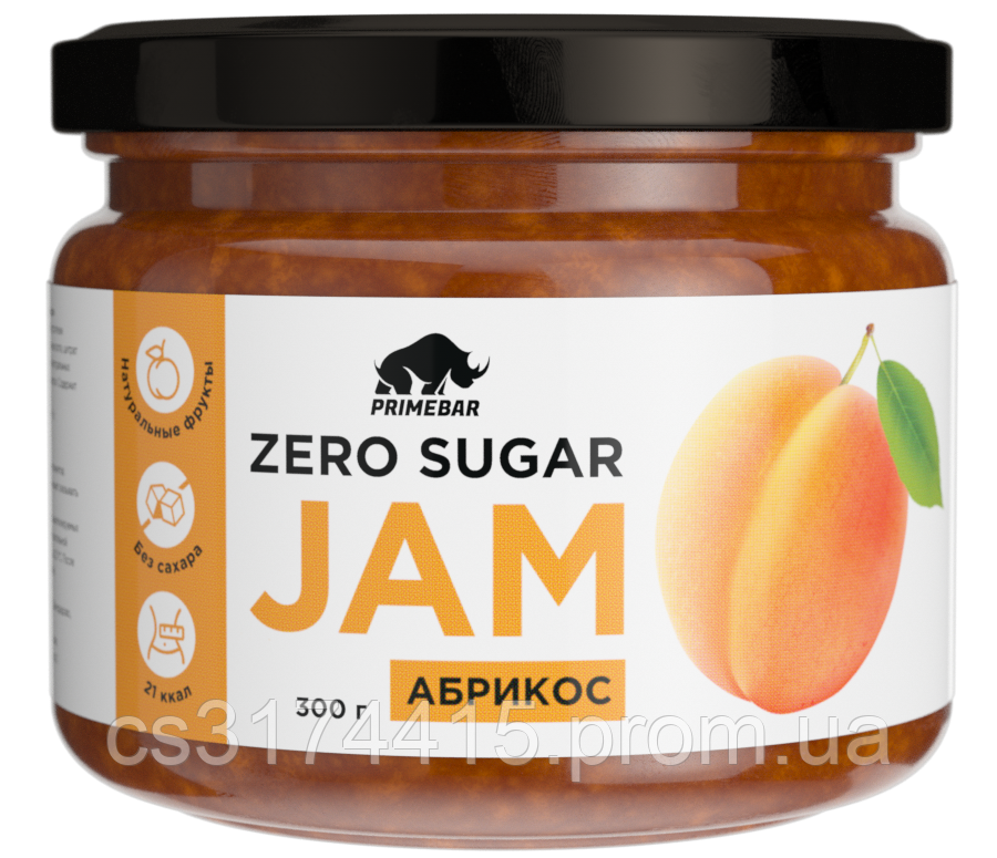 Джем без сахара Primebar ZERO SUGAR Jam Абрикос (300 грамм)