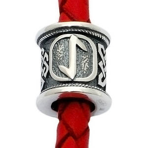 Руна Ейваз зі срібла 925 проби