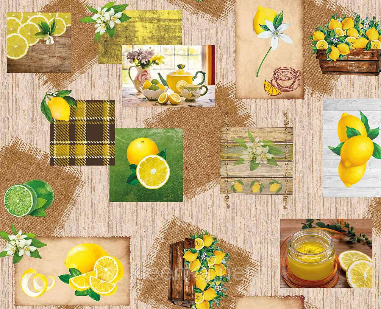 Скатертина на кухонний стіл Лимонний настрій