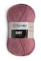 Пряжа Демисезоная акриловая БебиYarnArt Baby Ярнарт 100% акрил, Турция 3017- розовый