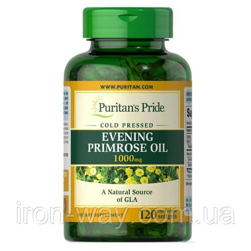 Puritan's Pride Evening Primrose Oil 1000 mg with GLA 120 Softgels