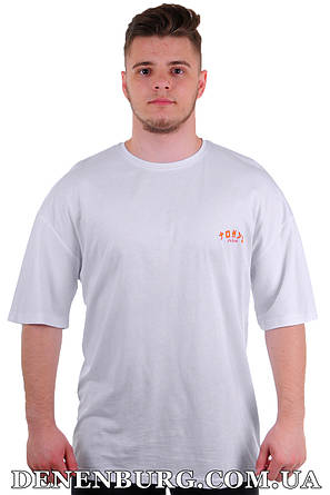 Футболка чоловіча oversize OEUVRE 21-71-1 біла, фото 2
