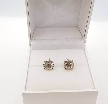 Срібні сережки з натуральними імперіал топазами 10х8мм, фото 2