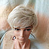 Перука коротка пишний з термоволокна попилясто-платиновий блонд MADREN CW -H16/613, фото 2