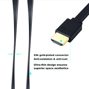 HDMI на HDMI кабель, 30см високошвидкісний 4k 1080P 3D позолочений для HDTV XBOX, PS3/4 проектора комп'ютера, фото 2