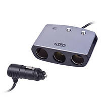Розгалужувач прикурювача PULSO 3 виходи + 1 USB 2400 mA 12/24V SC-3005 дріт (SC-3005)