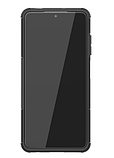 Протиударний чохол Протектор Armored для Xiaomi Redmi Note 10 4G з підставкою Колір Чорний, фото 3