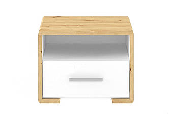 Тумба приліжкова Бука 1S в спальню ,дитячу німфея альба /дуб артезіан БРВ Україна