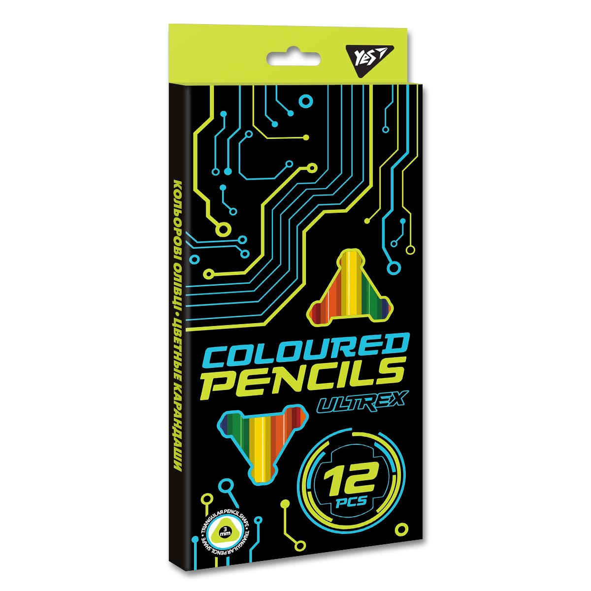 Олівці кольорові YES 12 кол. Ultrex (290636), фото 1