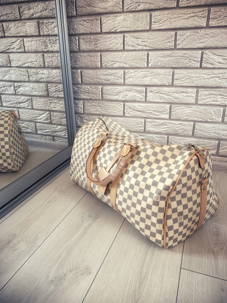 Сумка дорожня Louis Vuitton LV Monogram (репліка) white