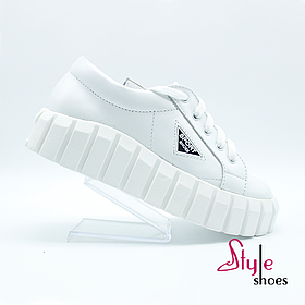 Жіночі снікерси білі на платформі “Style Shoes”