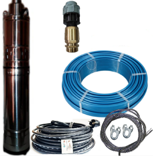 Занурювальний глибинний насос для свердловин шнековий OX-5010 DELTA ПОВНИЙ КОМПЛЕКТ, фото 1