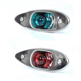 Зелений і червоний навігаційні вогні в нержавіючій сталі 00195