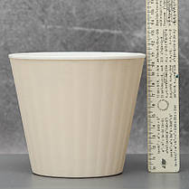 Вазон "Ібіс" подвійний 13,0*11,2 см. Алеана, білий, фото 2