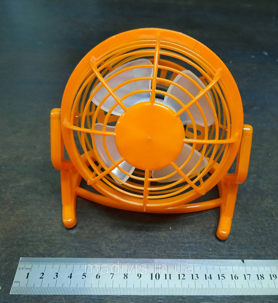 Портативний настільний USB мини вентилятор 360°, компактний вентилятор для ноутбука ПК і в авто 816 ОРАНЖЕВИЙ
