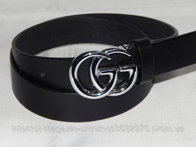 Ремінь жіночий шкіряний Gucci ширина 35 мм. 930526, фото 2