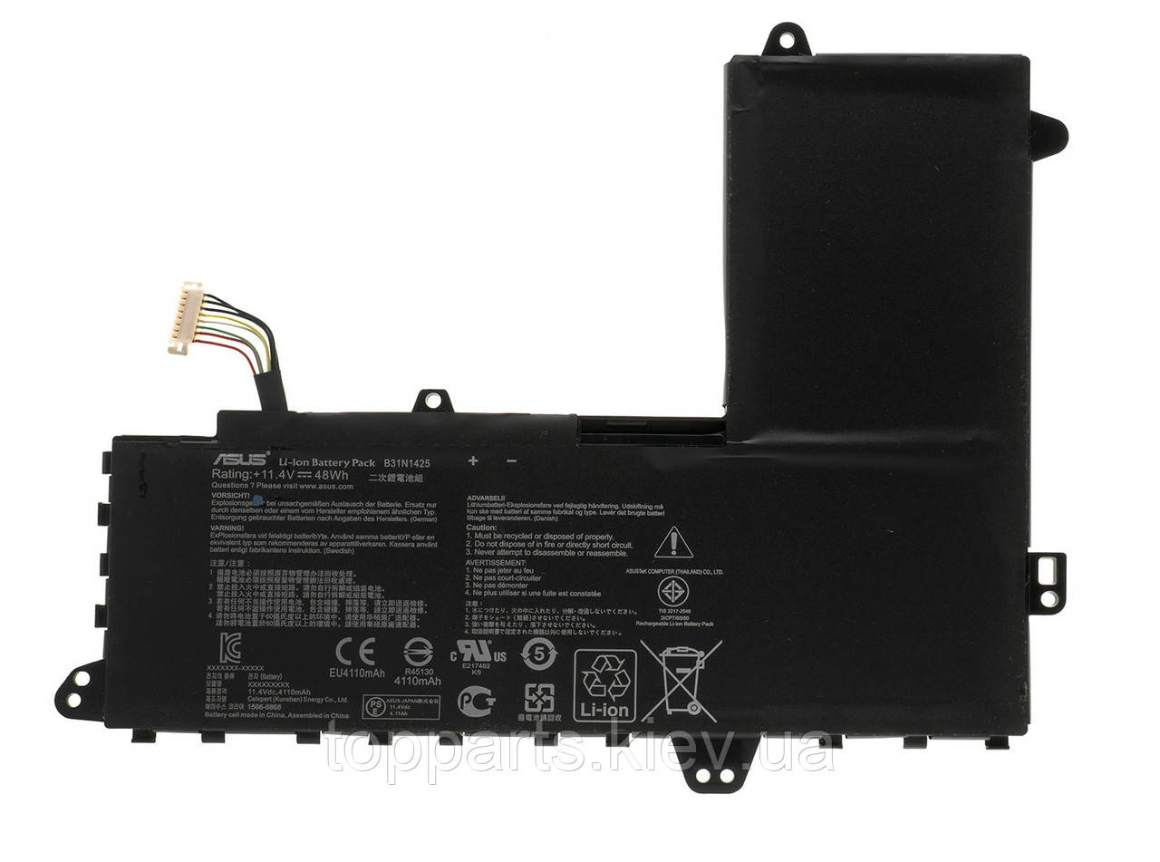 Батарея для ноутбука Asus EeeBook E402MA B31N1425, 4110mAh (48Wh), 3cell, 11.4V, Li-ion, чорна, ОРИГІНАЛЬНА