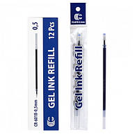 Стрижень для канцелярських кулькових ручок гелевий "CR-601B", 13 см. синій