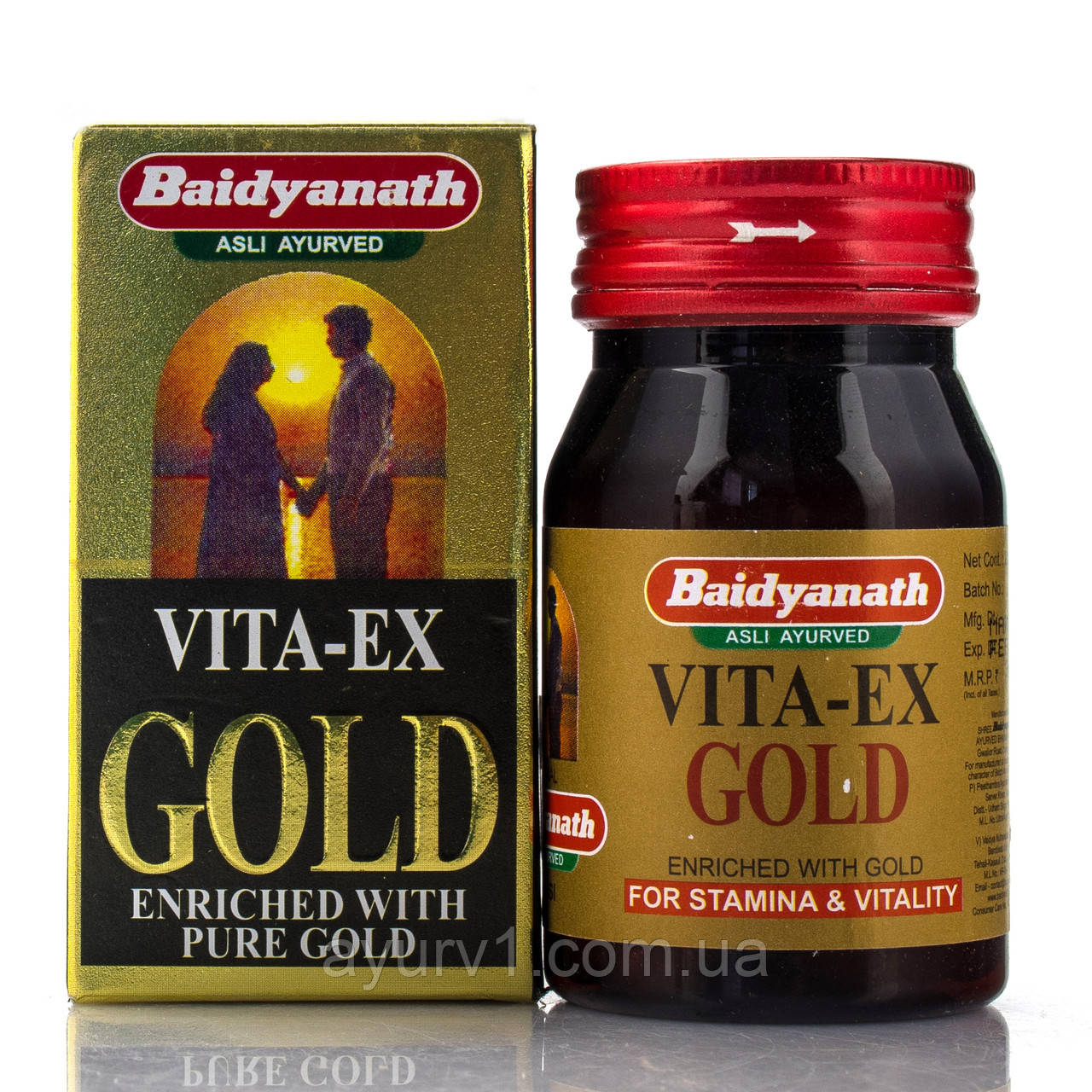 Віта-Екс із золотом Бад'янатх. Vita-Ex Gold extra strong Baidyanth / Індія / 20 кап