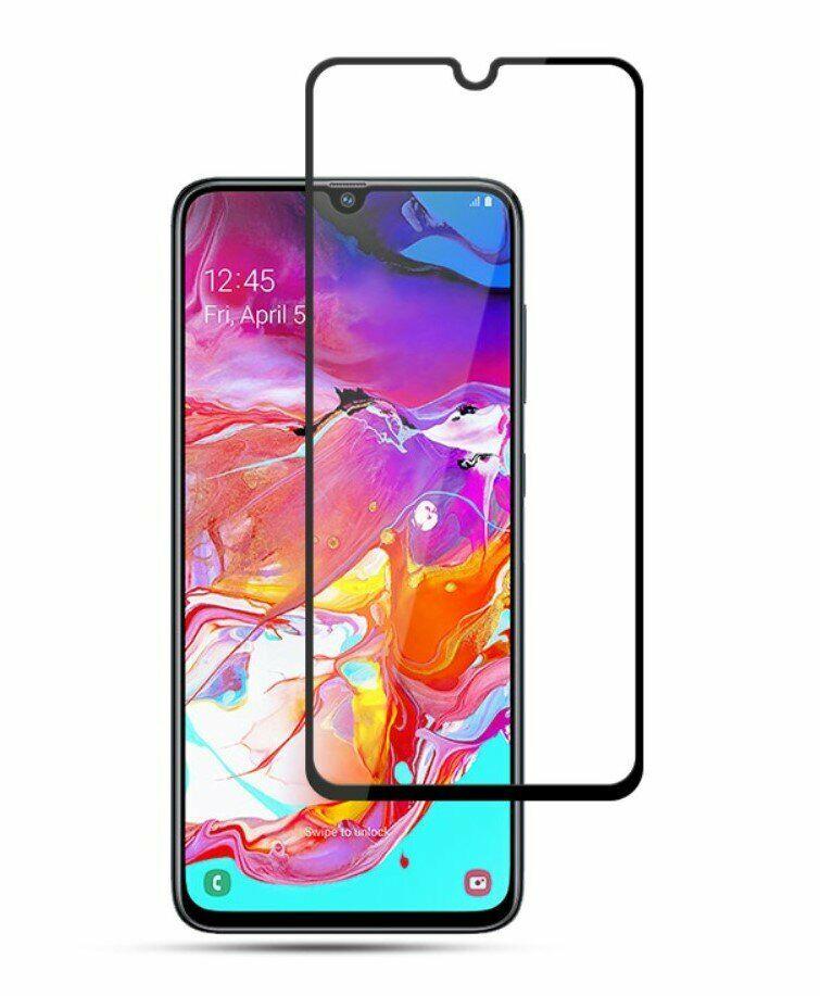 Скло захисне для Samsung A705 | A70 (2019) (0,3мм, 5D, чорне) Full Glue